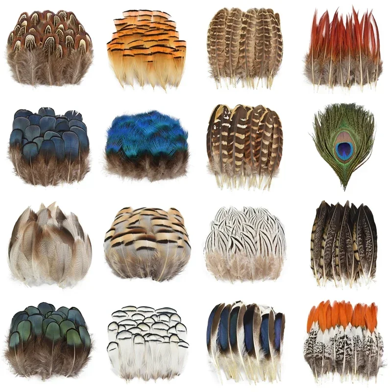 Natural Peacock Pheasant Feather Small Goose Chicken Feathers Plumes Diy Handicraft Party Wedding Accessories Jewelry Decorative