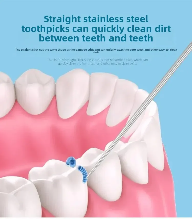 Portable Stainless Steel Toothpick And Floss Oral Cleaning Set_voghion.com