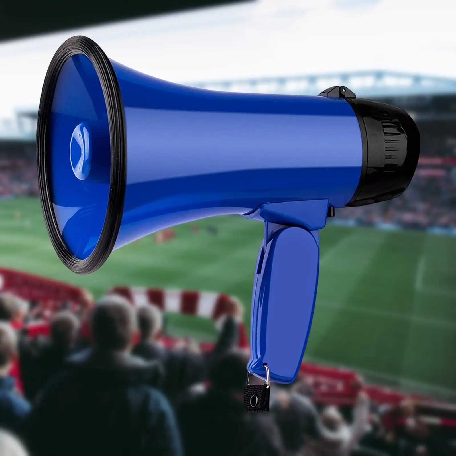 Handheld Bullhorn Megaphone Adjustable Voice Recording Alarm Bullhorn Speaker for Soccer, Basketball, Football,