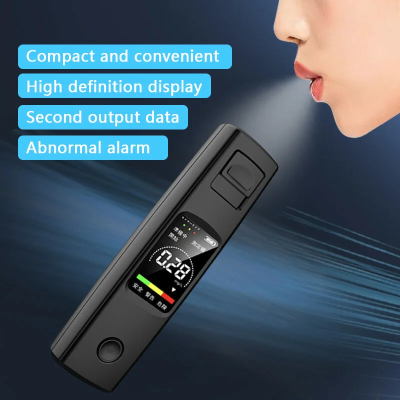 Alcohol Tester Handheld Digital Breathalyzer LCD Display PortableMeter