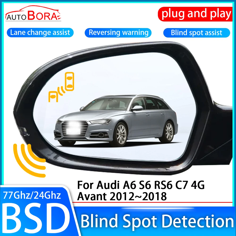 ZhuCamX Car Blind Spot Detection System BSD BSA Sensor Drive Rear Mirror Monitoring for Audi A6 S6 RS6 C7 4G Avant 2012~