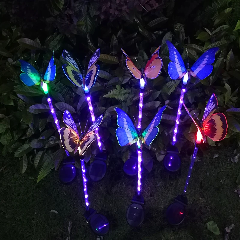 Solar Garden Light Colorful Butterfly Lights Waterproof Led Light Outdoor Garden Decoration For Yard Lawn Lamp Patio Pathway solar powered led lights