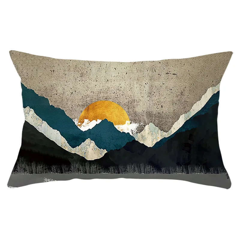 30x50cm Sun Mountain Landscape Pillowcase Decorative Sofa Cushion Case Bed Pillow Cover Home Decor Gift Car Cushion Cover 