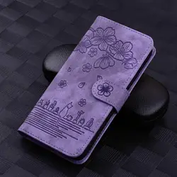 Elegant Leather Flip Case with Card Holder & Wallet Lanyard - - iPhone XS X 10 (PURPLE)
