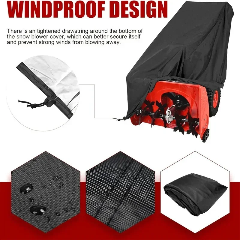 Waterproof Snow Blower Cover Dust-proof Oxford Cloth Snow Blower Cover Outdoor Furniture Snow Blower Cover, Size: 120x102x81cm 4