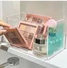 Acrylic Mirror Cabinet Partition Transparent Cosmetics Storage Box Facial Mask Holder Eye Shadow Storage Shelf Makeup Organizer 4