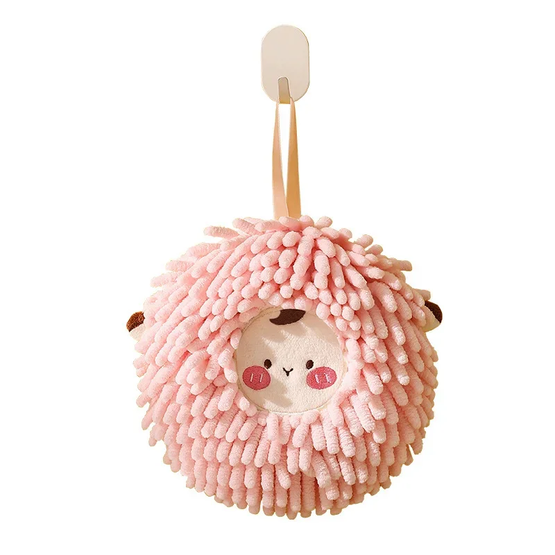 

Wipe Handball Chenille Absorbent Hands Towel Fast-Drying Soft Hangable Towel Hands Wipe Ball Towel For Bathroom Kitchen