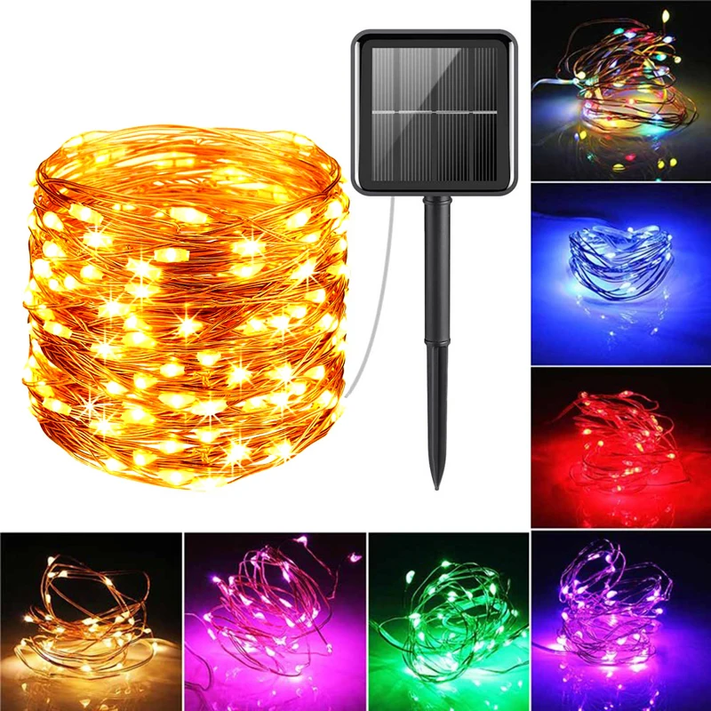 Enchanting LED Solar Fairy String Lights - Outdoor & Indoor Decorative Wire Garland