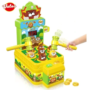 Baby Whack a Mole Game Toy with Hammer Toddler Toys Mini Electronic Arcade Game with 2 Hammers Pounding Toys for Kids 3 4 5 6 1