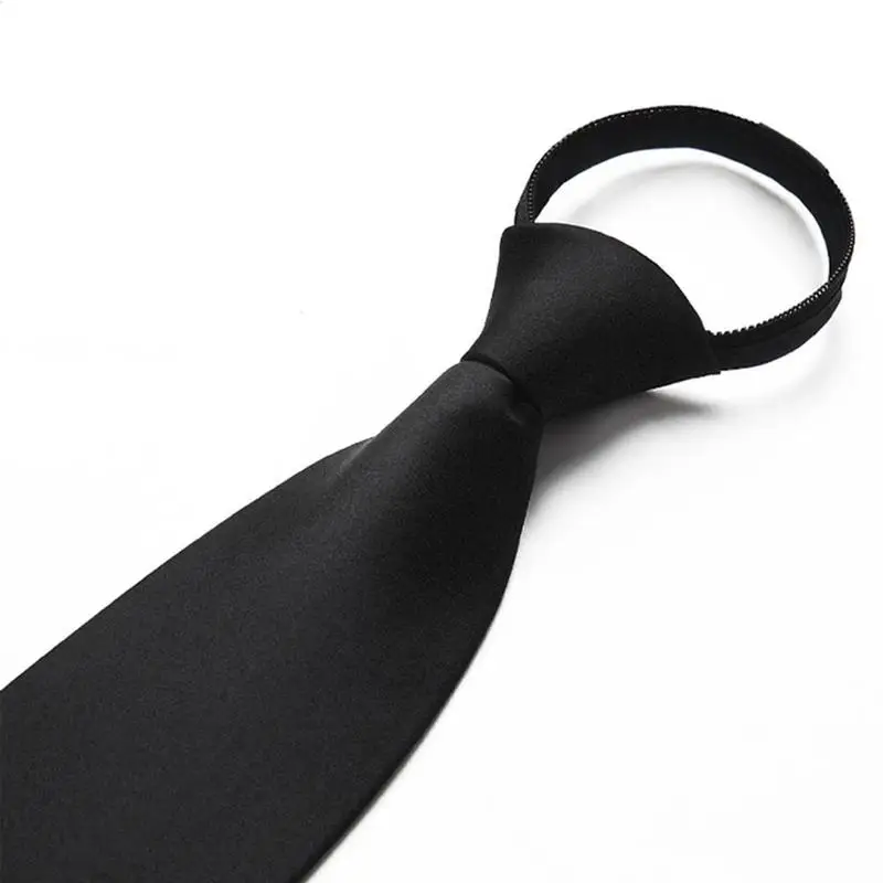Clip On Tie For Men Women Doorman Steward Necktie Funeral Clothing Accessories
