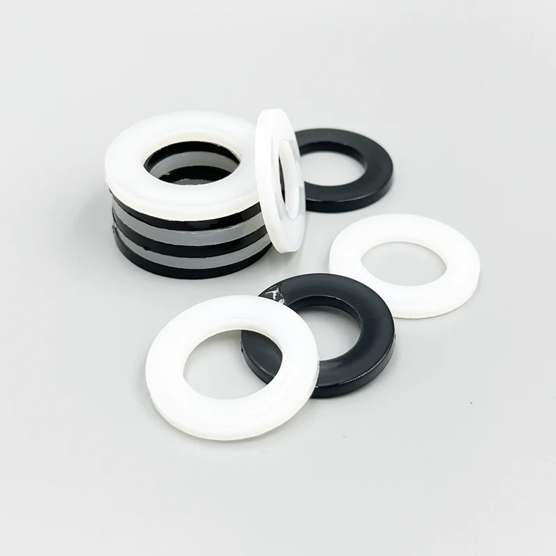 Nylon Washers Flat Metric Sealing Spacer Gasket Ring M2 M2.5 M3 M4 M5 M6 M8 Black White Plastic Sealing Hard For Screw