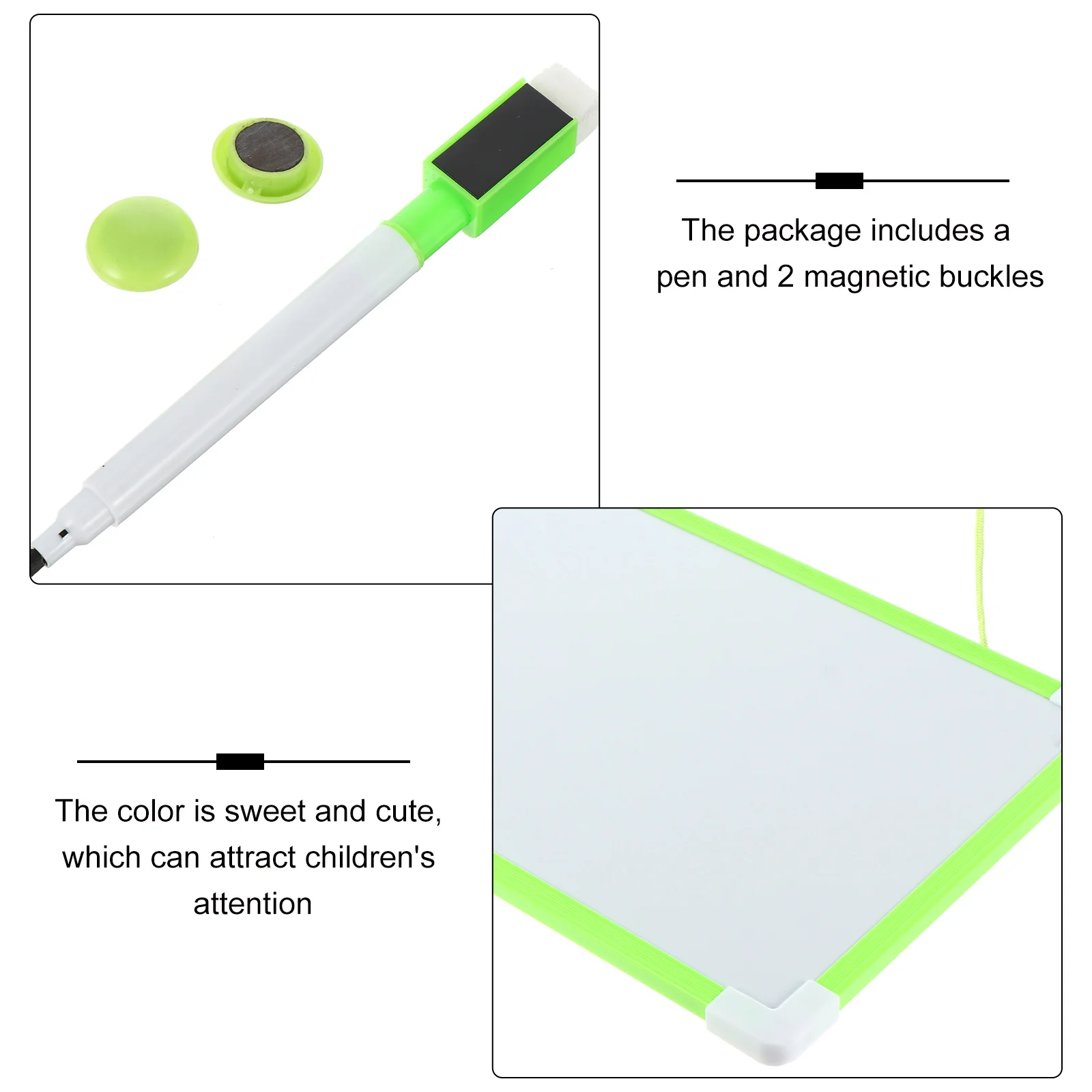 1 Set Erasable Magnetic Double-sided Whiteboard