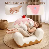 Toddler Chair for Ages 16, Soft Sherpa Kids Sofa with Book Pocket amp Carry Handle, Cozy SingleSeat Couch for Playroom or Bedroo 5