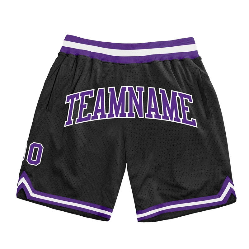 Fashion Black Basketball Shorts For Men Custom Team Name Number Logo DIY 3D Printed Beach Shorts Casual Oversized Sports Shorts
