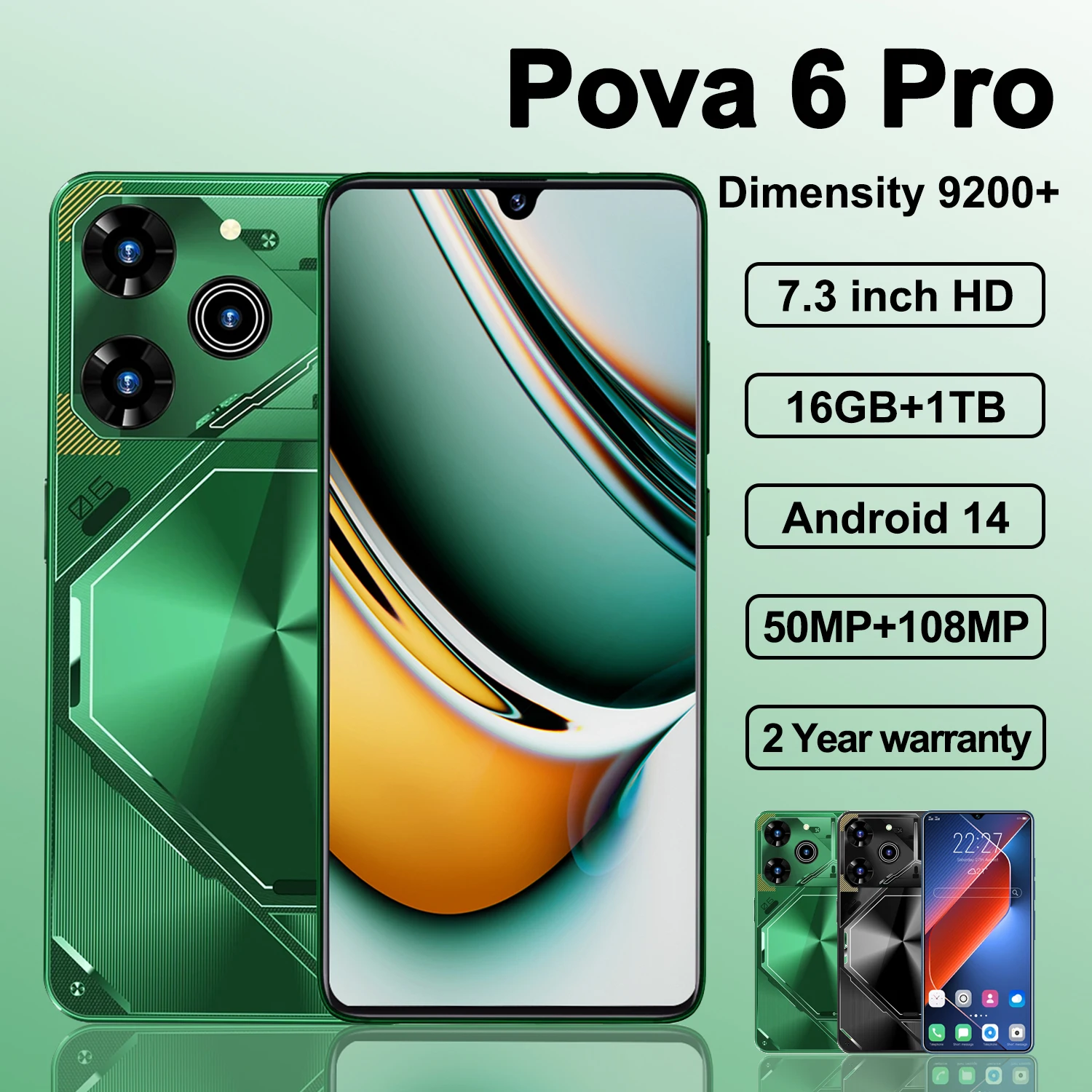 Oryginalny smartfon Pova 6 Pro 5G wymiar9200 7 3 cal 16G 1TB telefon oryginalny-smartfon-pova-6-pro-5g-wymiar9200-7-3-cal-16g-1tb-telefon