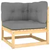 9-Piece Solid Wood Pine Patio Lounge Set with Cushions - Stylish Outdoor Furniture 4