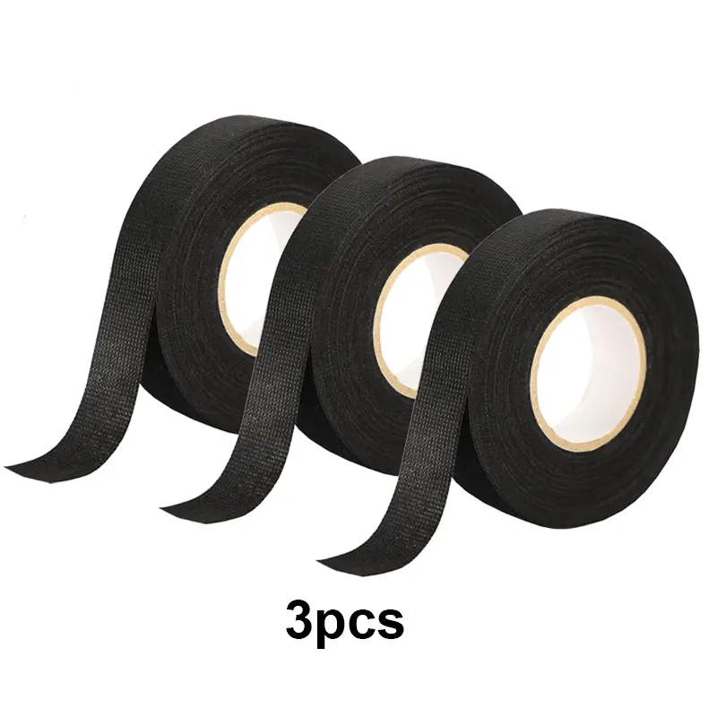 1-4pcs 15/25M High Temp Wire Harness Wrapping Tape Self-Adhesive Automotive Wiring Harness Fabric Tape for Car Noise Damping - Image 10