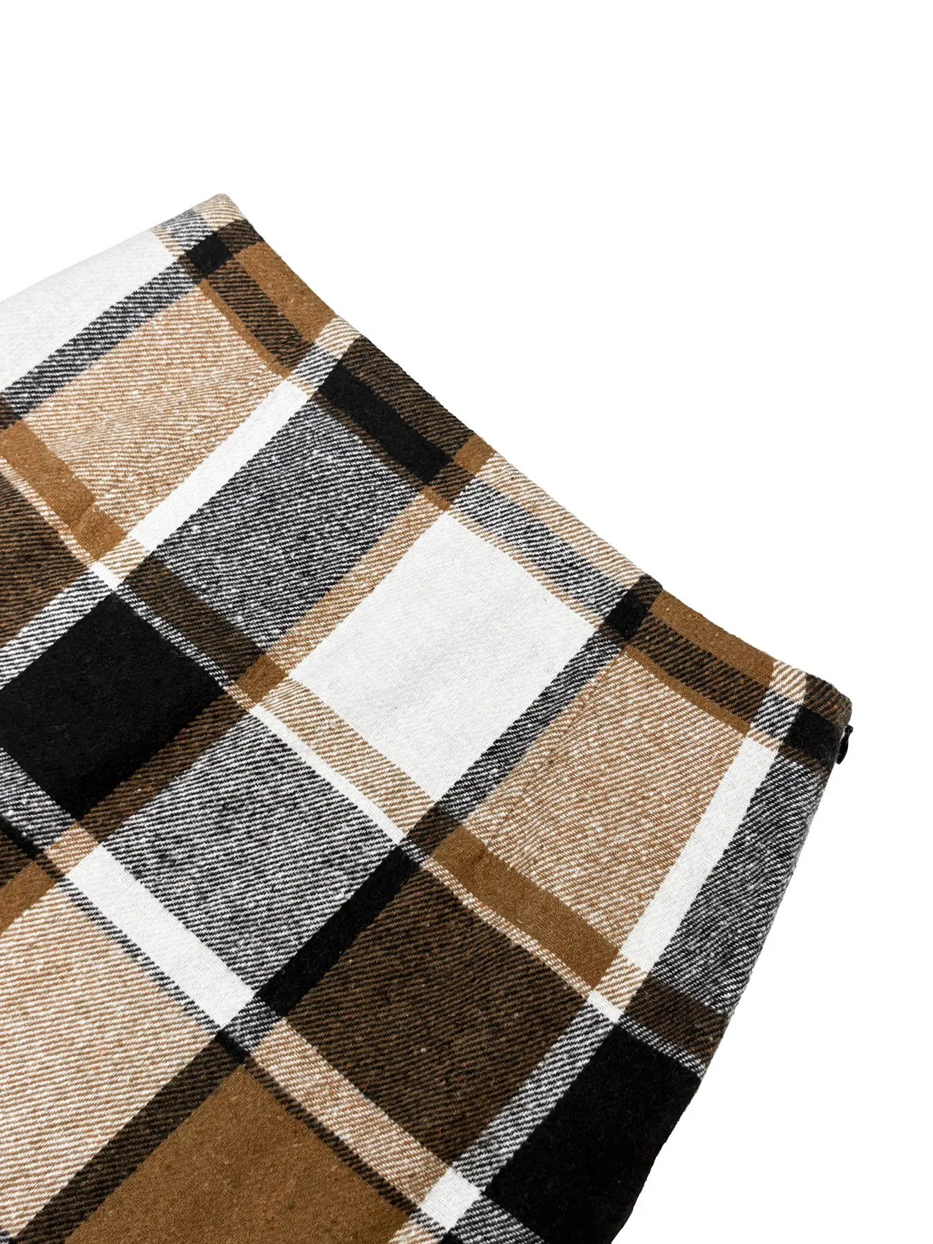 Kurzer Midirock mit Karomuster, geeignet für den täglichen Gebrauch im Herbst und Winter. – Detail 9