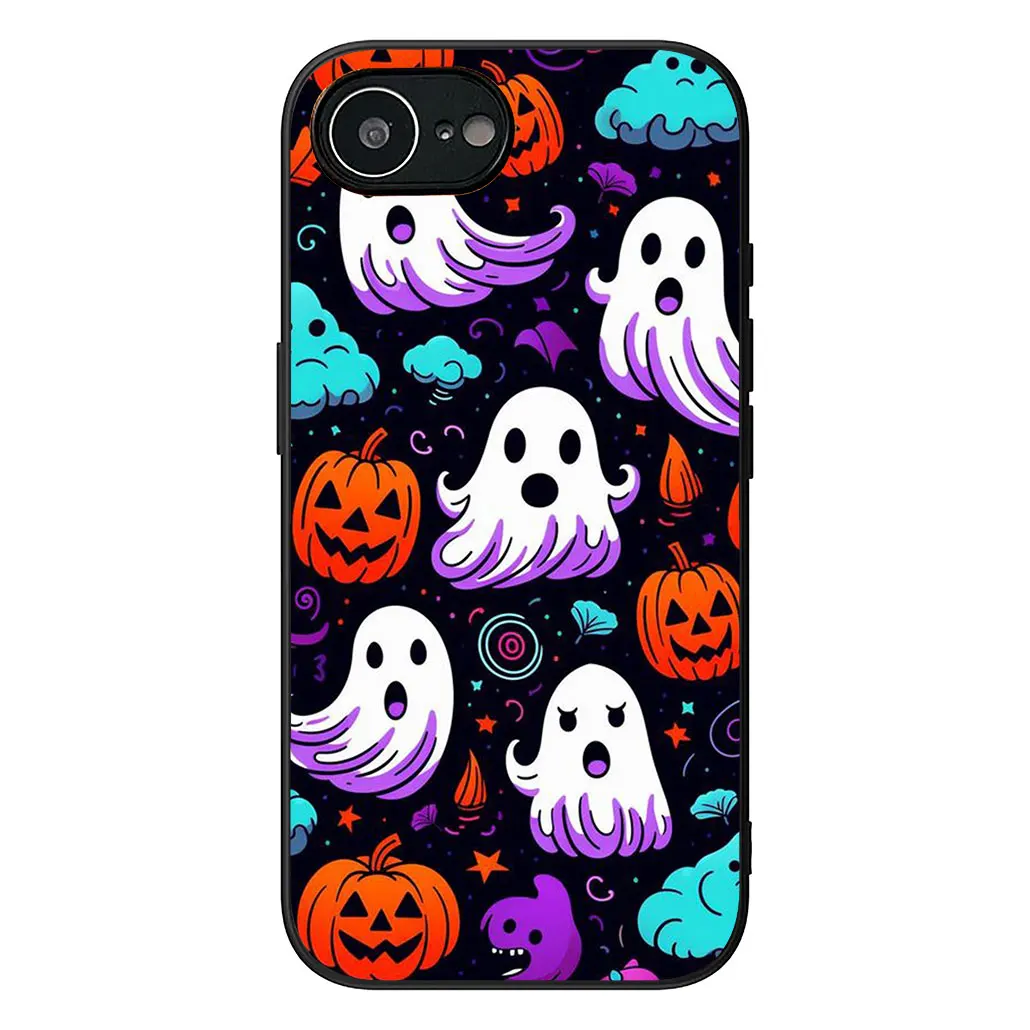 Little Ghost with Halloween Pumpkin Phone Cover - Festive Protective Case