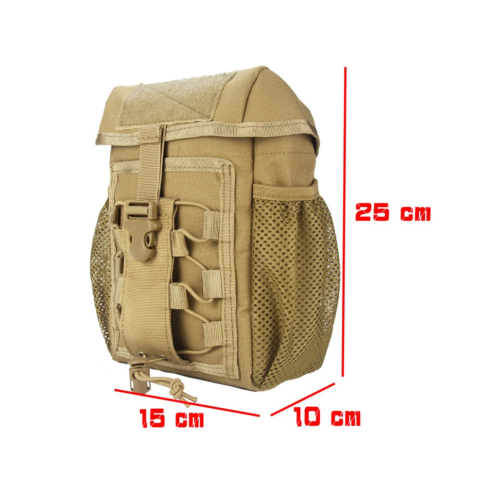 Molle Pouch EDC Bag Medical EMT Tactical Outdoor First Aid Kits Water Bottle hanging Bag Emergency Riding Camping Bag