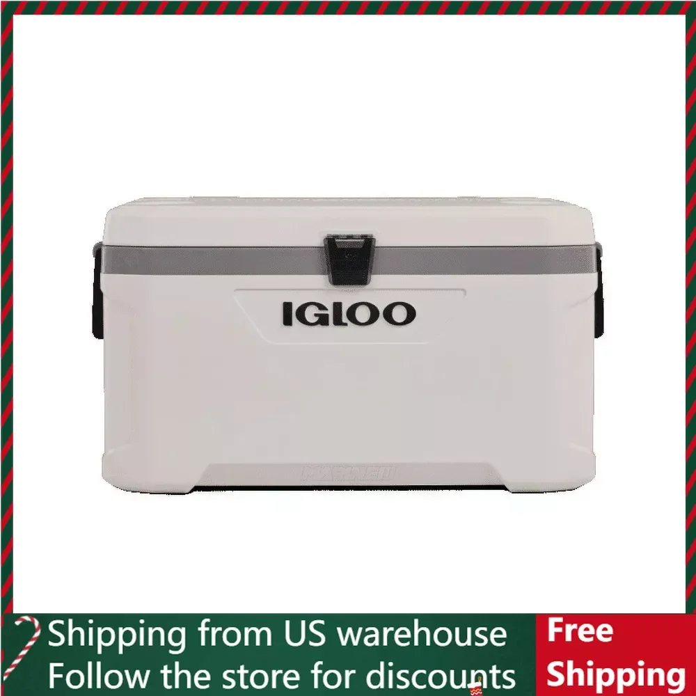 

70 quart Latitude ocean supercooler, white and lunar landscape, easy to carry and advanced cooling features (29 "x 16" x 16 ")