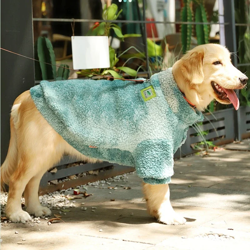 

Winter Warm Thick Big Dog Clothes 3XL-7XL Lambs Wool Jacket for Medium Large Dogs Windproof Coat Dog Sweater Pet Accessories