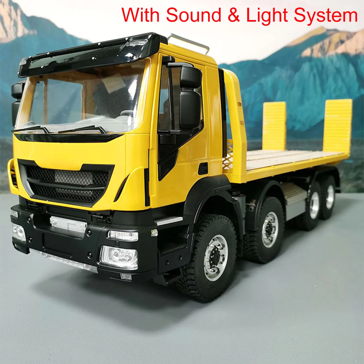 1/14 8x4 RC Hydraulic Wrecker Truck Remote Control Rescue Vehicles Model With Sounds Lights Painted Assembled Boys Toys TH23195 2