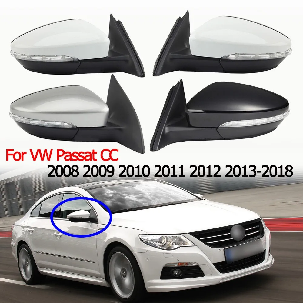 

For VW Passat CC 2008 2009 2010 2011 2012 2013-2018 Car 9/13 Wires Rearview Mirror Assembly Electric Folding Heated Turn Signal