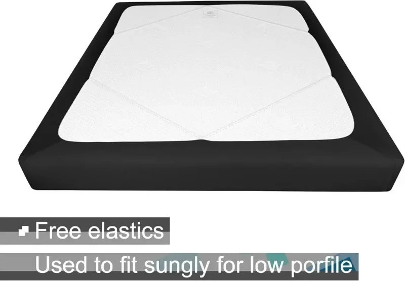 Description Picture 5 of itemBox Spring Cover Hotel Quality Wrap Around Bed Skirts-Mattress Protector Encasement-Easy To Install Twin/Full/Queen/King