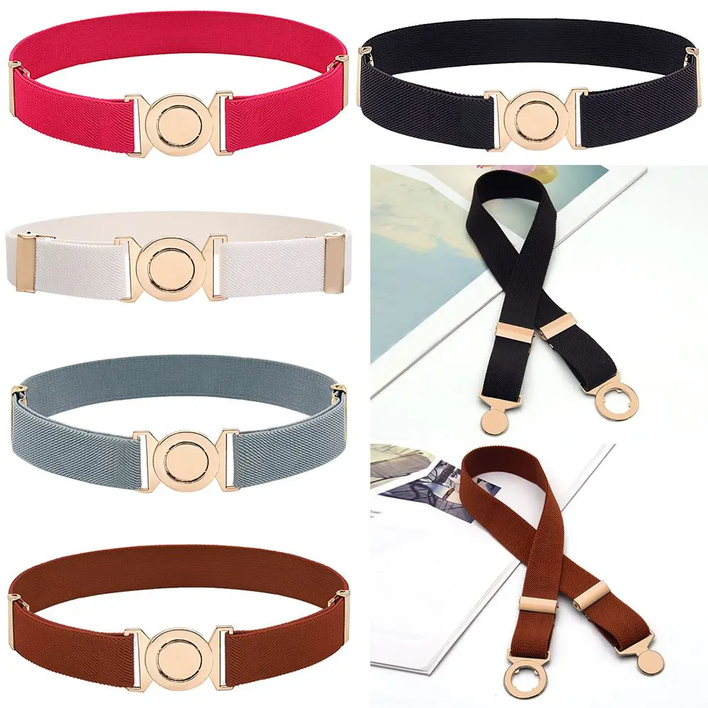 

Fashion Kids Adjustable Dress Decoration Opposite Buckle Waistband Waist Belt Elastic Belts