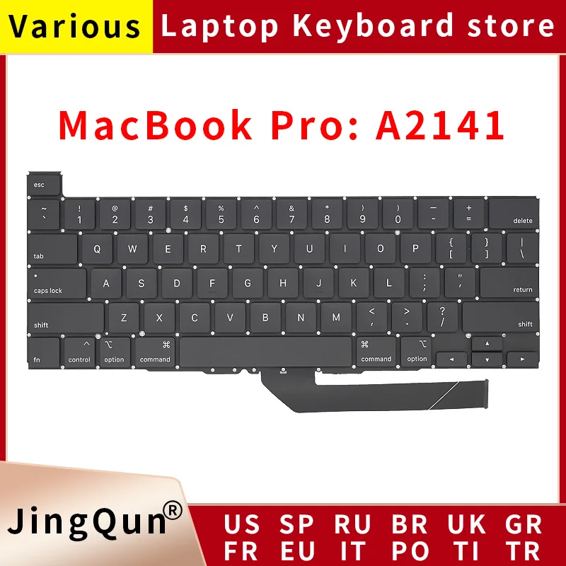 US Keyboard Replacement For MacBook Pro 13 Retina A1502 (2013, 2014, 2015 Models) - Part 661-8154