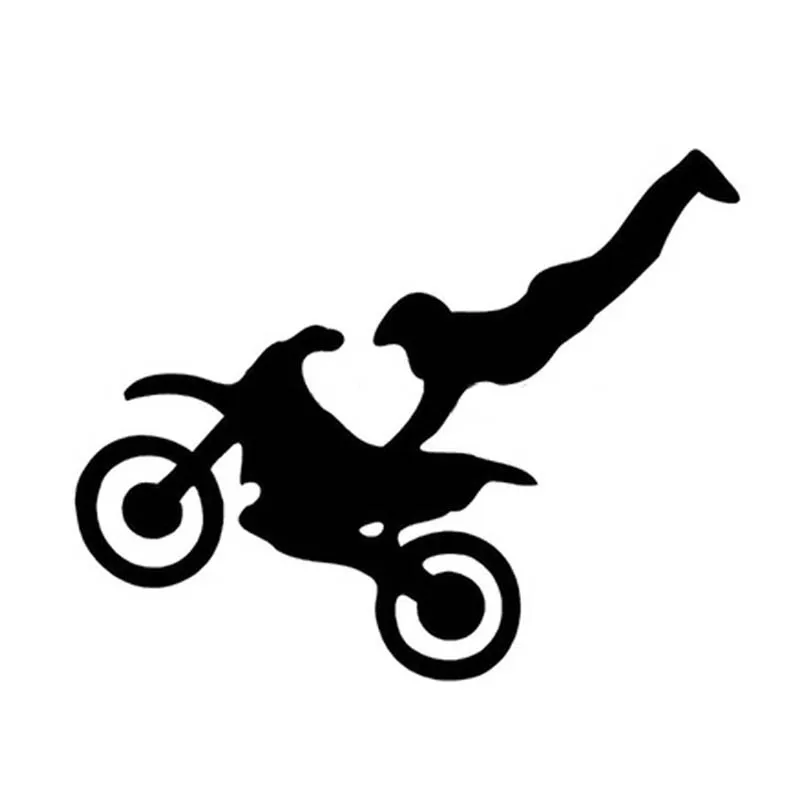 

Car Sticker Motocross Racer FMX Racing Sticker PVC Car Decoration Accessories Sticker Cover Scratch Black/White, 13cm*11cm