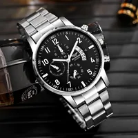 Men’s Luxury Watch Fashion Business Calendar Men’s Steel Belt Watch Men’s Christmas Valentine’s Day Gift