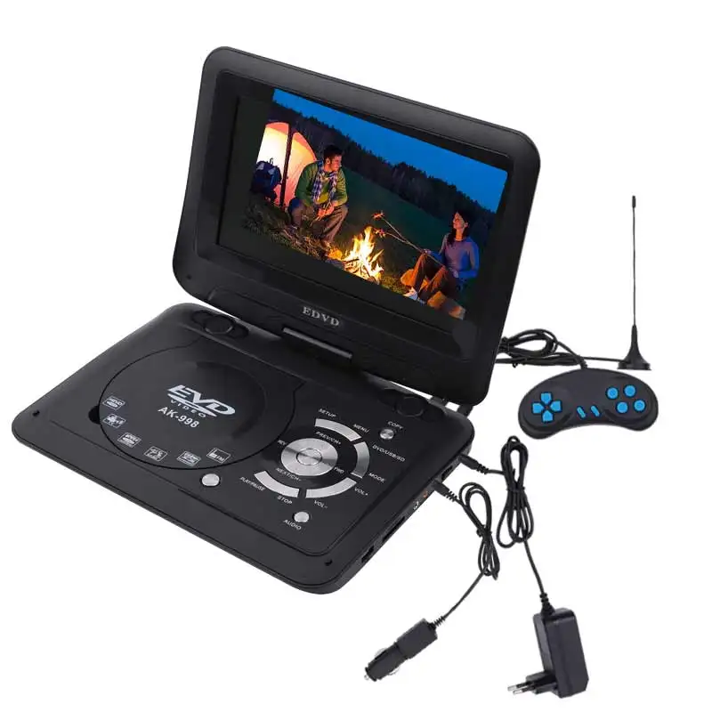 13.9 Inches Portable DVD Player Region-free EVD Player USB Port 270 Degree Rotation Swivel Screen EVD Lecteur DVD New