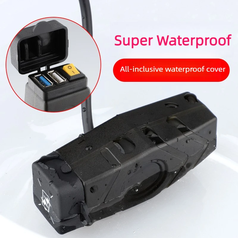 20-90V 핸들바 USB 충전기 24V 36V 48V 60V 전기 스쿠터 오토바이 QC3.0 퀵 충전기 휴대폰용 자동차 액세서리