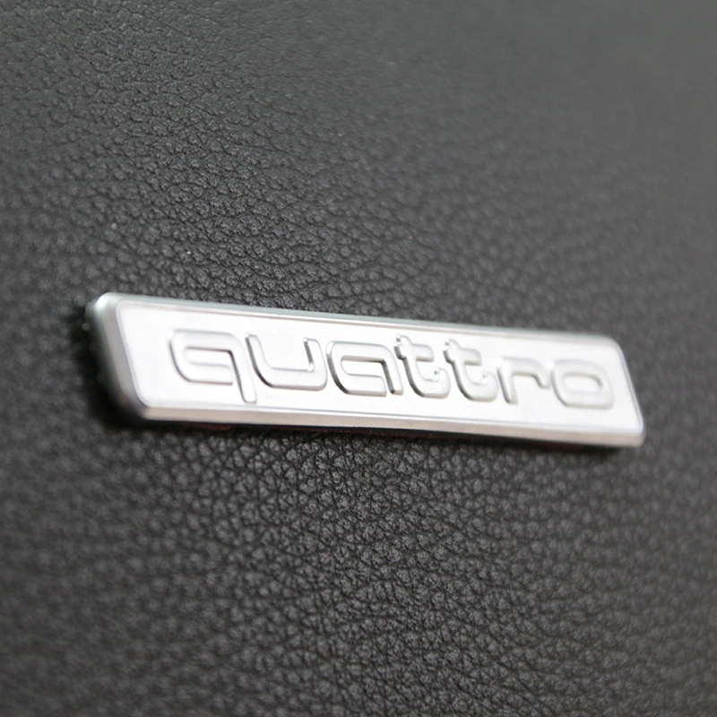 For Audi Dashboard Quattro Logo Sticker Central Control Four
