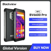 

Blackview BV6600 Pro Rugged Mobile Phone 4GB+64GB 8580mAhThermal Imaging Camera FLIR® Android 11 Global Smartphone