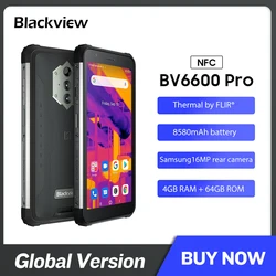 Blackview BV6600 Pro Rugged Mobile Phone 4GB+64GB 8580mAhThermal Imaging Camera FLIR® Android 11 Global Smartphone