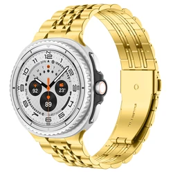 Elegant Stainless Steel Slim Bracelet Band - Premium Metal Strap - Watch 8 classic 46mm (Gold)