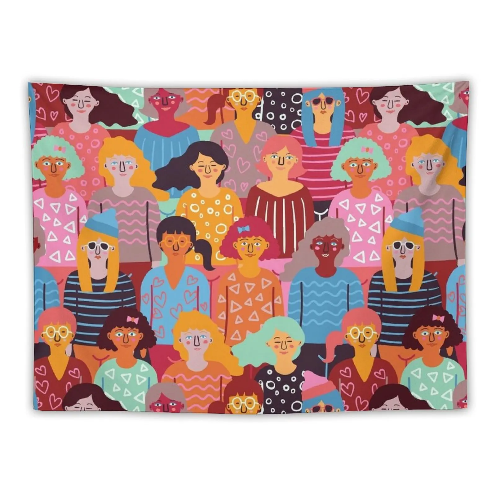

Colorful pattern of women illustration Tapestry Decor For Bedroom Bedroom Deco Decoration Home Tapestry