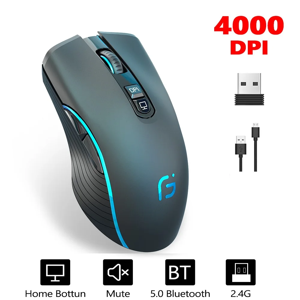 wired gaming mouse PM9 Aluminum Alloy Wireless Mouse Rechargeable Silent Computer Office Game Cute for MacBook Asus Lenovo Laptop Bluetooth Mouse best pc gaming mouse