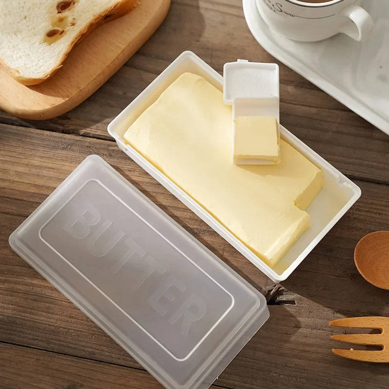 

Butter Rack with Lid Box with Slicer Storage and Preservation Box Refrigerator Cabinet Countertop Kitchen and Household Use