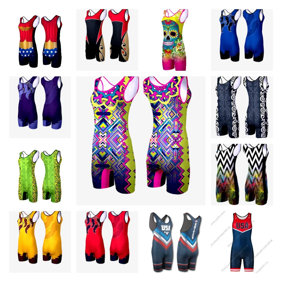 Powerlifting Singlet Wrestling Singlets Women Skating Pulley Suit Marathon Running Wear Lightweight Triathlon Bodysuit Gym Skinsuit Cycling powerlifting singlet