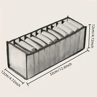 11 Grids Underwear Organizer, Fabric Socks Bra Divider Closet Storage Box for Household Underwear, Socks, Clothes, Stockings 2