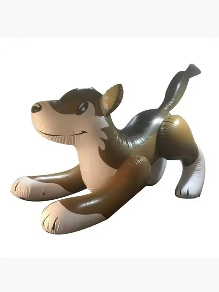 Custom cute giant inflatable wolf model air sealed pvc cartoon toy for outdoor advertising 5