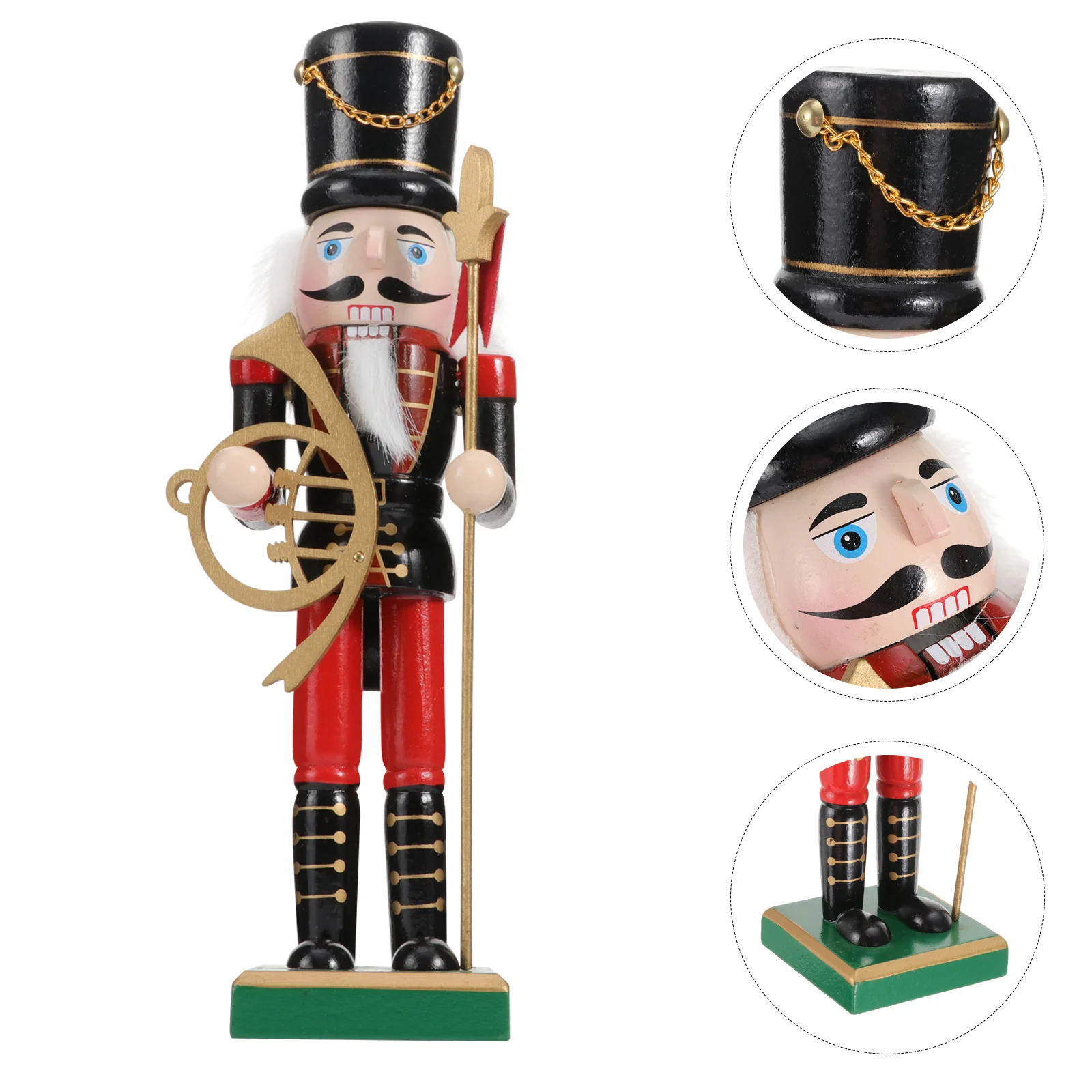 

Wooden Walnut Soldier Nutcracker Puppet Soldier Toys Home Decor Ornament