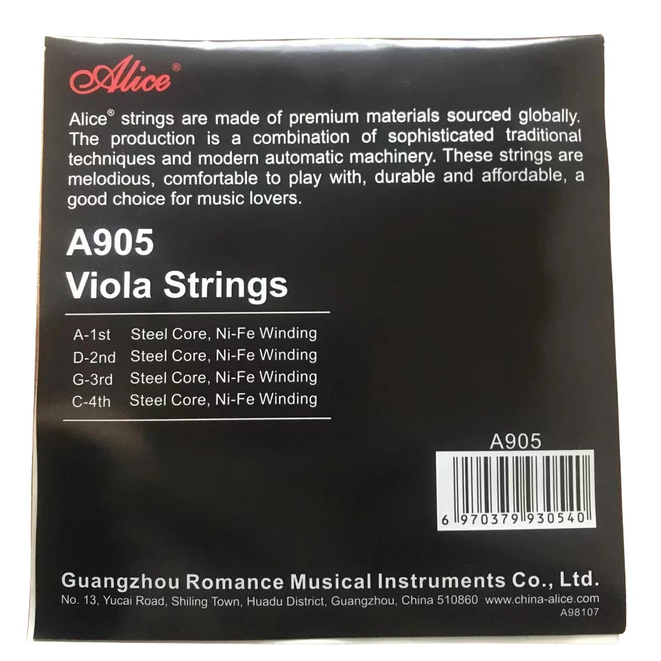 Viola Strings Set Ni-Fe Winding Steel Core 1st-4th Full Set