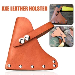 Small/Large Axe Head Cover Hatchet Head Sheath Holster Leather Axe Case Camping Axe Blade Cover Protector NOT INCLUDING AXE