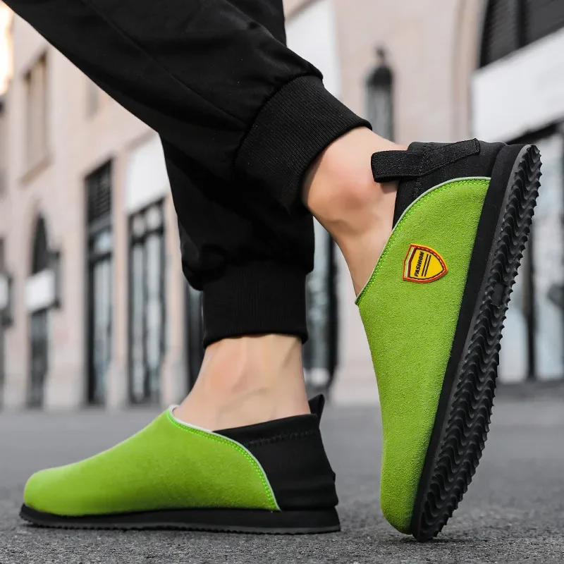 

New Summer Mens Casual Loafers 2023 Fashion Green Flat Men Shoes Lightweight Canvas Slip on Shoes Male Espadrille zapatos hombre