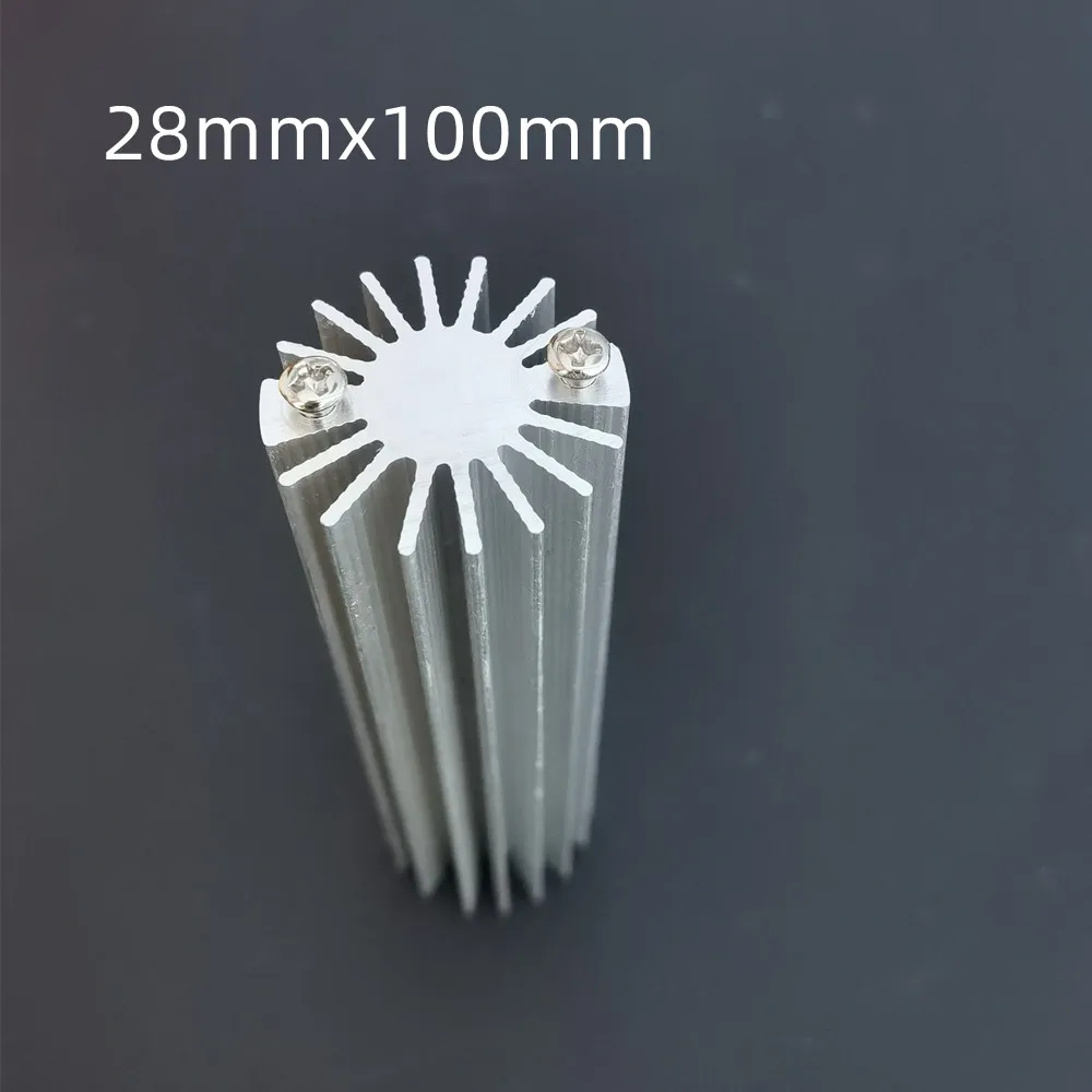 28mmx100mm Aluminium Heatsink Round for 1W 3W 5W High Power led For DIY